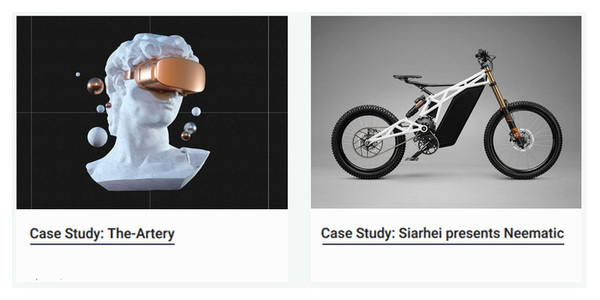 Screen capture 2: this is a second version of the previous example which shows an accessible way of presenting links. In this second version, the anchor text is: "Case Study: The Artery" (with the link on the entire text). Captions below.