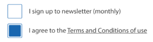 2 checkboxes, with an outline and a checked state indicated in blue (#395CA6) on a white background. 6.5:1 contrast ratio